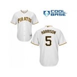 Youth Pittsburgh Pirates #5 Josh Harrison White Cool Base Stitched MLB Jersey Youth Pittsburgh Pirates #5 Josh Harrison White Cool Base Stitched MLB Jersey