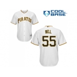 Youth Pittsburgh Pirates #55 Josh Bell White Cool Base Stitched MLB Jersey Youth Pittsburgh Pirates #55 Josh Bell White Cool Base Stitched MLB Jersey