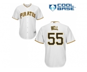 Youth Pittsburgh Pirates #55 Josh Bell White Cool Base Stitched MLB Jersey Youth Pittsburgh Pirates #55 Josh Bell White Cool Base Stitched MLB Jersey
