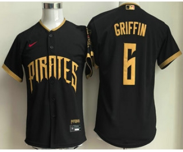 Youth Pittsburgh Pirates #6 Konnor Griffin Black 2026 City Connect Stadium Jersey