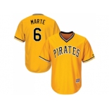 Youth Pittsburgh Pirates #6 Starling Marte Gold Cool Base Stitched MLB Jersey Youth Pittsburgh Pirates #6 Starling Marte Gold Cool Base Stitched MLB Jersey
