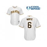 Youth Pittsburgh Pirates #6 Starling Marte White Cool Base Stitched MLB Jersey Youth Pittsburgh Pirates #6 Starling Marte White Cool Base Stitched MLB Jersey