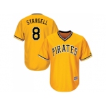 Youth Pittsburgh Pirates #8 Willie Stargell Gold Cool Base Stitched MLB Jersey Youth Pittsburgh Pirates #8 Willie Stargell Gold Cool Base Stitched MLB Jersey