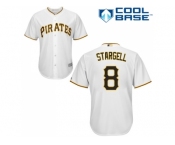 Youth Pittsburgh Pirates #8 Willie Stargell White Cool Base Stitched MLB Jersey Youth Pittsburgh Pirates #8 Willie Stargell White Cool Base Stitched MLB Jersey