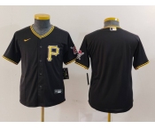 Youth Pittsburgh Pirates Blank Black Stitched Cool Base Nike Jersey