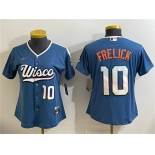 Youth Milwaukee Brewers #10 Sal Frelick Mineral Blue 2026 City Connect Stadium Stitched Baseball Jersey