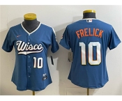 Youth Milwaukee Brewers #10 Sal Frelick Mineral Blue 2026 City Connect Stadium Stitched Baseball Jersey Youth Milwaukee Brewers #10 Sal Frelick Mineral Blue 2026 City Connect Stadium Stitched Baseball Jersey