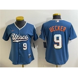 Youth Milwaukee Brewers #9 Bob Uecker Mineral Blue 2026 City Connect Stadium Stitched Baseball Jersey
