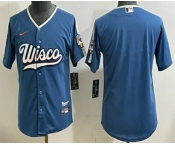 Youth Milwaukee Brewers Blank Blue 2026 City Connect Stadium Jersey Youth Milwaukee Brewers Blank Blue 2026 City Connect Stadium Jersey