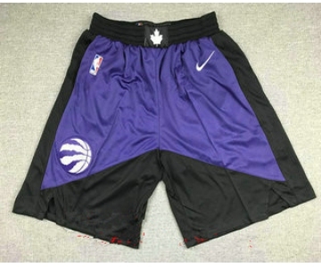 Men's toronto raptors purple with black nike swingman 2021 earned edition stitched shorts
