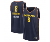 Men's Indiana Fever #8 Sophie Cunningham Navy Stitched Basketball Jersey Men's Indiana Fever #8 Sophie Cunningham Navy Stitched Basketball Jersey