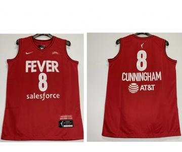 Men's Indiana Fever #8 Sophie Cunningham Red Edition Victory Stitched Jersey