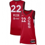 Women's Unisex Las Vegas Aces #22 A'ja Wilson Red Rebel Edition Player Jersey 