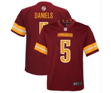 Youth Washington Commanders #5 Jayden Daniels Burgundy Vapor Limited Football Stitched Jersey