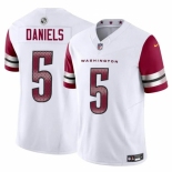 Youth Washington Commanders #5 Jayden Daniels White 2024 Draft F U S E Vapor Limited Stitched Football Jersey