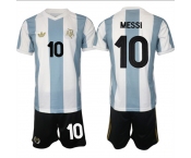 Men's Argentina #10 Lionel Messi White Blue 2025 Home Soccer Jersey Suit