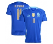 Men's Argentina #11 Di maria 2024 Blue Away Soccer Jersey