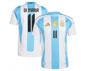 Men's Argentina #11 Di maria 2024 White Home Soccer Jersey