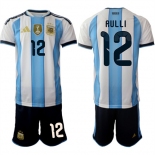 Men's Argentina #12 RULLI National Team FIFA x World Cup 2026 Home White On Field Jersey