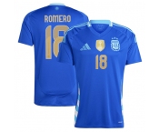 Men's Argentina #18 Cristian Romero 2024 Blue Away Soccer Jersey