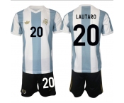 Men's Argentina #20 Lautaro White Blue 2024-25 50th Anniversary Home Soccer Jersey Suit