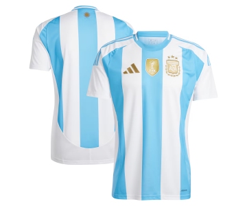 Men's Argentina 2024 White Blank Home Soccer Jersey