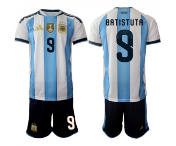 Men's Argentina #9 BATISTUTA National Team FIFA x World Cup 2026 Home White On Field Jersey