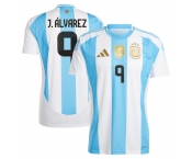 Men's Argentina #9 Julián álvarez 2024 White Home Soccer Jersey