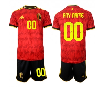 Men's Belgium Custom Any Name And Number National Team FIFA x World Cup 2026 Home Red On Field Jersey