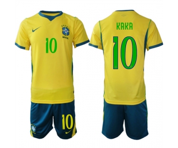 Men's Brazil #10 KAKA National Team FIFA x World Cup 2026 Home On Field Jersey