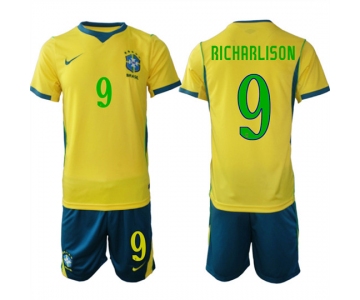 Men's Brazil #9 RICHARLISON National Team FIFA x World Cup 2026 Home On Field Jersey