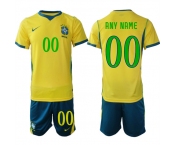 Men's Brazil Custom Any Name And Number National Team FIFA x World Cup 2026 Home On Field Jersey