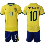 Men's Brazil national football team #10 Neymar Jr Yellow Home 2026 Soccer Jersey Suit Men's Brazil national football team #10 Neymar Jr Yellow Home 2026 Soccer Jersey Suit