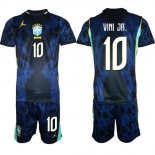 Men's Brazil national football team #10 Vinícius Júnior Navy 2026 Away Soccer Jersey Suit Men's Brazil national football team #10 Vinícius Júnior Navy 2026 Away Soccer Jersey Suit