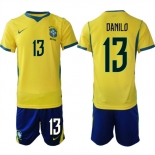 Men's Brazil national football team #13 Danilo Yellow Home 2026 Soccer Jersey Suit Men's Brazil national football team #13 Danilo Yellow Home 2026 Soccer Jersey Suit
