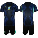 Men's Brazil national football team Blank Navy 2026 Away Soccer Jersey Suit