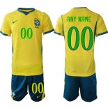 Men's Brazil national football team Custom Yellow 2026 Soccer Jersey Suit Men's Brazil national football team Custom Yellow 2026 Soccer Jersey Suit