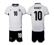 Men's England #10 Wayne Rooney 2024-25 White Home Soccer Jersey Suit