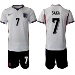 Men's England 2026 #7 Bukayo Saka White Home Soccer Jersey Suit