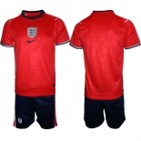 Men's England 2026 Red Away Soccer Jersey Suit