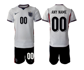Men's England Custom 2026 White Home Soccer Jersey Suit