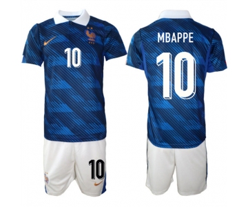 Men's France #10 Mbappé Navy 2026 Home Soccer Jersey Suit