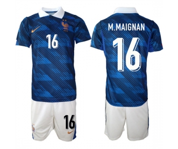 Men's France #16 M.MAIGNAN National Team FIFA x World Cup 2026 Home On Field Jersey
