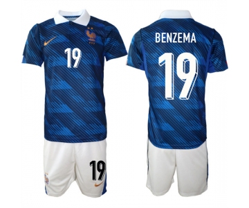 Men's France #19 BENZEMA National Team FIFA x World Cup 2026 Home On Field Jersey