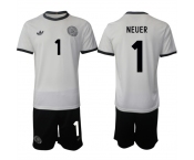 Men's Germany #1 Manuel Neuer White 2025 Home Soccer Jersey Suit
