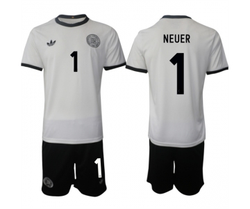 Men's Germany #1 Manuel Neuer White 2025 Home Soccer Jersey Suit