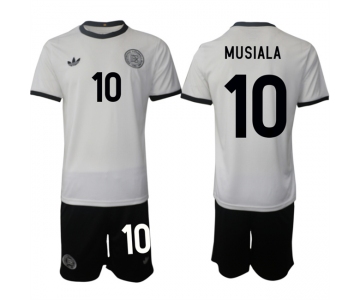 Men's Germany #10 Jamal Musiala White 2025 Home Soccer Jersey Suit