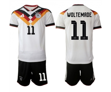 Men's Germany #11 WOLTEMADE National Team FIFA x World Cup 2026 Home White On Field Jersey