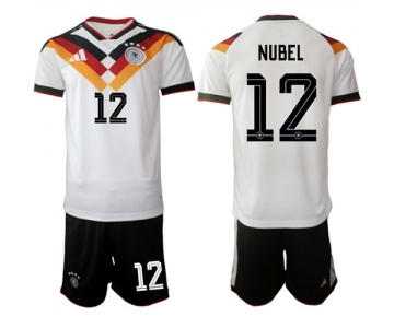 Men's Germany #12 NUBEL National Team FIFA x World Cup 2026 Home White On Field Jersey