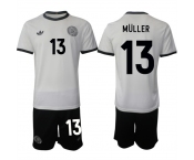 Men's Germany #13 Thomas Müller White 2025 Home Soccer Jersey Suit